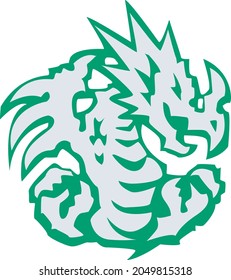 dragon wyvern winged creature vector monster logo design