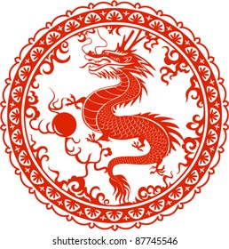 Dragon year  2012. Chinese zodiac.