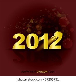 DRAGON YEAR 2012 / Happy New Year greeting card