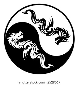 Dragon Ying-Yang.Check my portfolio for much more of this series of similar and other great vector items.