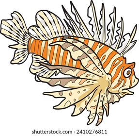 Dragonfish Wild Animal Vector Illustration