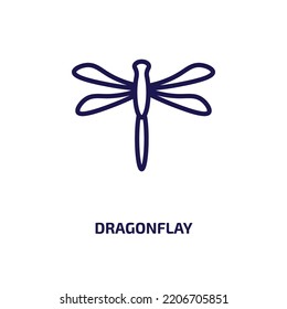 dragonflay icon from animals collection. Thin linear dragonflay, animals, mink outline icon isolated on white background. Line vector dragonflay sign, symbol for web and mobile