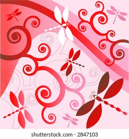 dragonflies with funky design vector