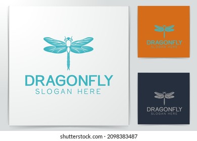 dragonflies logo design  vector illustration