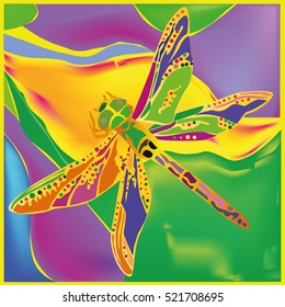 dragonfly in the abstract