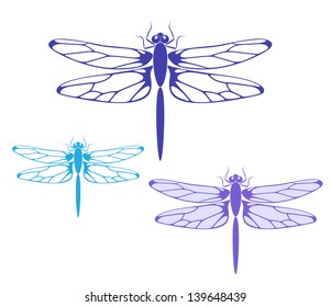 Dragonfly. Abstract insect. Vector illustration
