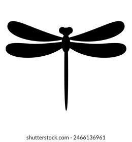 Dragonfly animal silhouette. Vector image