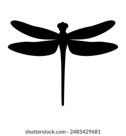 Dragonfly animal silhouette. Vector image