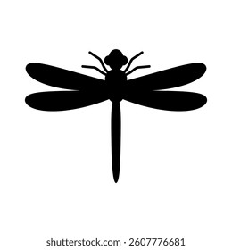 Dragonfly animal silhouette. Vector image