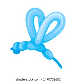 Dragonfly of balloons. Vector illustration on a white background.