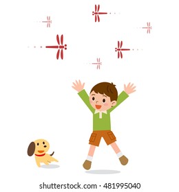 Dragonfly and boys