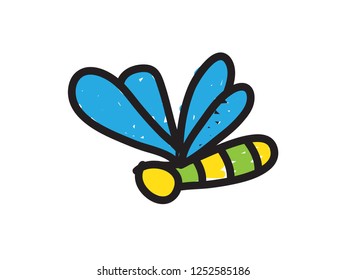 Dragonfly cartoon vector