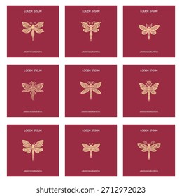 Dragonfly in Celtic Style poster templates