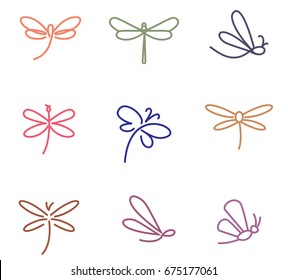 Dragonfly colored icons