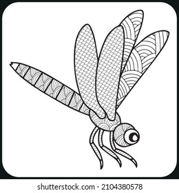
Dragonfly coloring book for adults