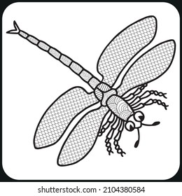 
Dragonfly coloring book for adults