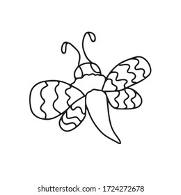 Dragonfly coloring book. Vector children's illustration African, Indian, totem, tribal, zentangle design. Sketch for adults coloring books, tattoos, posters, banner and postcard