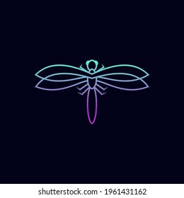 Dragonfly creative design vector template