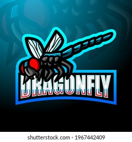 Dragonfly esport mascot logo design