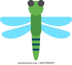 Dragonfly Flat Illustration Vector Design