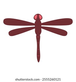 Dragonfly Flat Minimalist Vector Design 