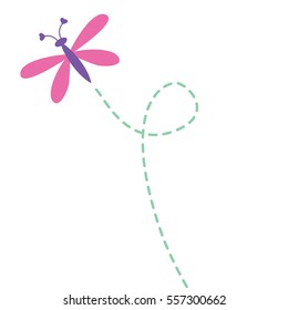 Dragonfly flying