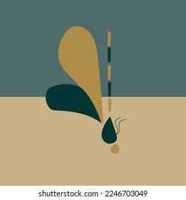 dragonfly flying downwards with green and mustard color