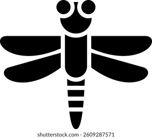 Dragonfly Glyph Icon Vector Design