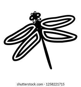 dragonfly icon black and white