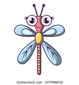 Dragonfly icon. Cartoon illustration of dragonfly vector icon for web