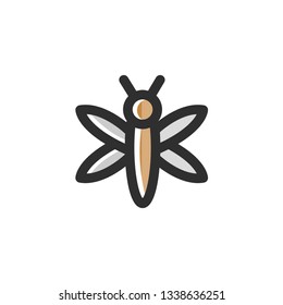 Dragonfly Icon , Dragonflies Logo , Spring Season Symbol .