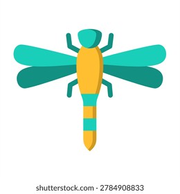 Dragonfly Icon - Flat Color Icons For Animal and Pet Care