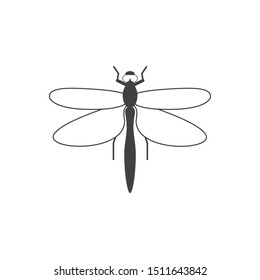 Dragonfly icon. flat simple pictogram. vector illustration