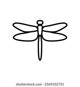 Dragonfly icon as an insect or bug animal
