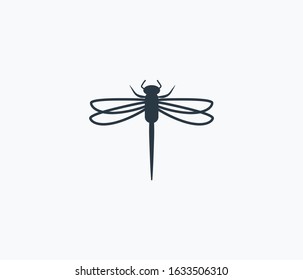 Dragonfly icon isolated on clean background. Dragonfly icon concept drawing icon in modern style. Vector illustration for your web mobile logo app UI design.