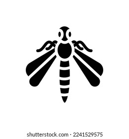 dragonfly icon with isolated vektor and transparent background 
