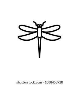 dragonfly icon line style vector design element