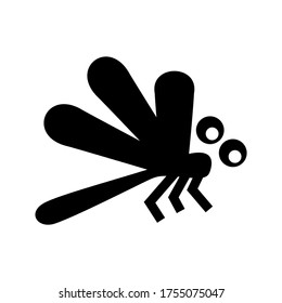 dragonfly  icon or logo isolated sign symbol vector illustration - high quality black style vector icons
