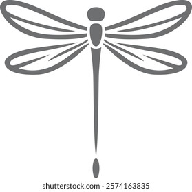 a dragonfly icon on a white background