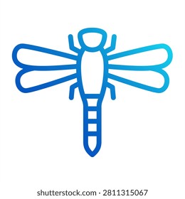 Dragonfly Icon - Outline Gradient Icons For Animal And Pet Care