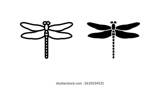 dragonfly icon set. for mobile concept and web design on white background