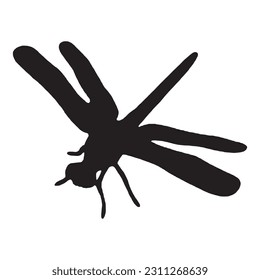 Dragonfly icon silhouette vector illustration