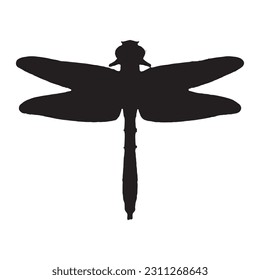 Dragonfly icon silhouette vector illustration
