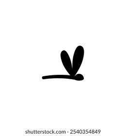 Dragonfly icon silhouette vector illustration.
