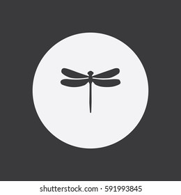 Dragonfly icon silhouette vector illustration

