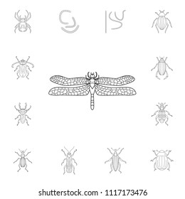 dragonfly icon. Simple element illustration. dragonfly symbol design from Insect collection set. Can be used for web and mobile on white background