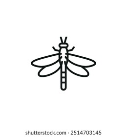 Dragonfly icon. Simple dragonfly icon for social media, app, and web design. Vector illustration