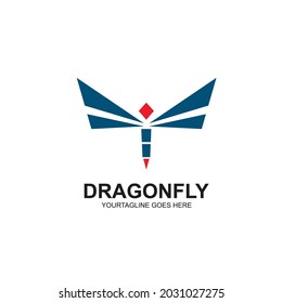dragonfly icon vector concept design web template 