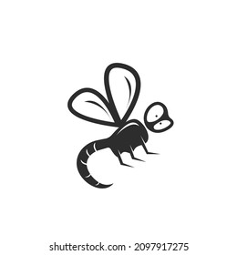 dragonfly icon vector concept design web template 