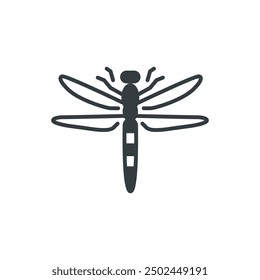 Dragonfly icon, Dragonfly vector illustration